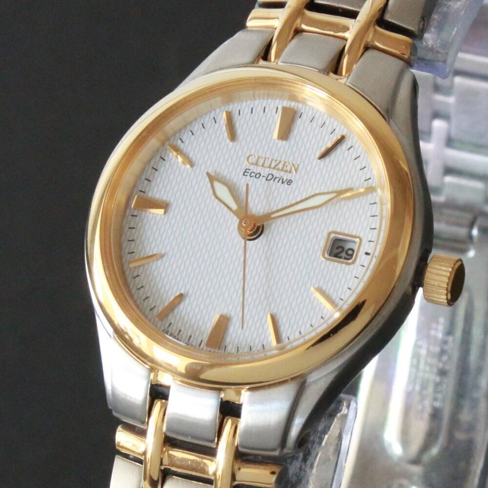 Eco Drive Women's Silhouette Calendar Two Tone 25mm - Picture 10 of 12